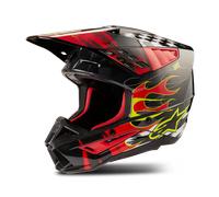 Alpinestars S-M5 Rash, casque de motocross M Gris Foncé/Rouge/Jaune Néon Gris Foncé/Rouge/Jaune Néon