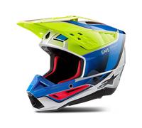 Alpinestars S-M5 Sail 2024 Casque de motocross, bleu-jaune, taille S