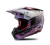 Alpinestars S-M5 Sail, casque de motocross S Noir/Mauve/Argent/Fuchsia Noir/Mauve/Argent/Fuchsia
