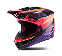 Alpinestars Supertech S-M10 Era, casque de motocross L Fuchsia/Mauve/Jaune Néon/Rouge Fuchsia/Mauve/Jaune Néon/Rouge
