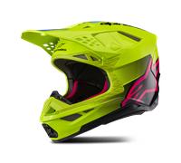 Alpinestars Supertech S-M10 Unite, casque de motocross M Jaune Néon/Noir/Fuchsia Jaune Néon/Noir/Fuchsia