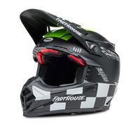 Bell Moto-9S Flex Fasthouse Smoke Bomb, casque de motocross XL Mat Noir/Blanc/Vert Néon Mat Noir/Blanc/Vert Néon