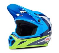 Bell MX-9 MIPS Jackal, casque de motocross L Bleu Clair/Bleu/Blanc/Vert Néon Bleu Clair/Bleu/Blanc/Vert Néon