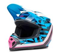 Bell MX-9 MIPS Breakdance, casque de motocross XL Bleu Clair/Noir/Blanc/Fuchsia Bleu Clair/Noir/Blanc/Fuchsia