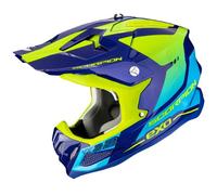 casque cross / enduro scorpion vx22 attis bleu / jaune S