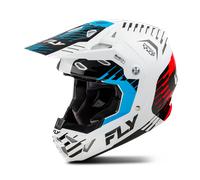 §Casque Cross FLY Racing Formula CP Slice Blanc-Rouge-Cyan§