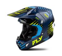 §Casque Cross FLY Racing Formula CP Slice Bleu Marine-HiVis-Blanc§