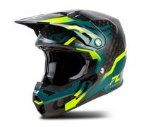 Casque Cross FLY Racing Formula S Carbon Byte V26 Noir Carbon/Bleu Sarcelle/LimeL Noir Carbon,Bleu Sarcelle,Lime