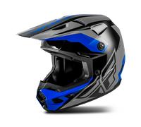Casque Cross FLY Racing Kinetic Crest V26 Gris/Noir/BleuM Gris,Noir,Bleu