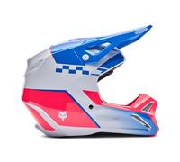 FOX V1 Collect Casque de motocross, rose-bleu, taille XL pour homme