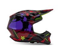 Casque Cross FOX V3 Throttle Jaune FluoL Jaune Fluo