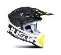 Just1 J18-F Hexa, casque croisé XS Mat Noir/Blanc/Jaune Néon Mat Noir/Blanc/Jaune Néon