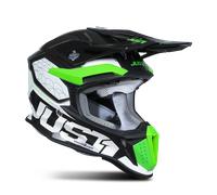 §Casque Cross Just1J18F Hexa Vert Fluo-Blanc-Titane§