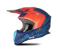 §Casque Cross JUST1 J18 Mips Vertigo Bleu-Blanc-Orange Fluo§