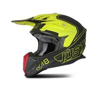 §Casque Cross JUST1 J18 Mips Vertigo Rouge-Gris-Jaune Fluo§