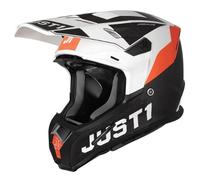 casque cross just1 j22 carbon adrenaline - orange / blanc M