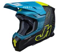 casque cross just1 j22 carbon frontier - bleu / jaune M