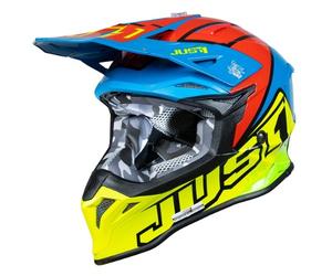 casque cross just1 j39 thruster - jaune / bleu XL