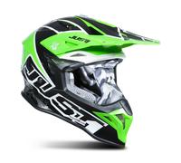 Just1 J39 Thruster Casque de motocross, noir-blanc-vert, taille M