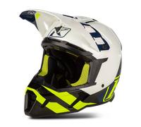 Klim F5 Koroyd Ascent Mips, casque à croix XXL Blanc/Noir/Mat Jaune Néon/Bleu Foncé Blanc/Noir/Mat Jaune Néon/Bleu Foncé