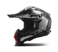 LS2 MX700 Subverter Evo II Arched Casque de motocross, noir-argent, taille XS pour homme