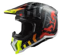 casque cross ls2 mx703 c x-force barrier - jaune / rouge XL