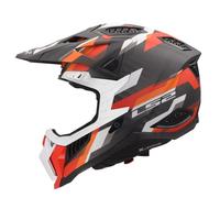 Casque cross LS2 MX703 C - X-FORCE - PHANTOM - ORANGE RED 2026