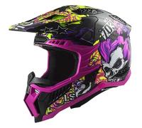 casque cross ls2 mx703 carbon x-force fireskull - violet XXL