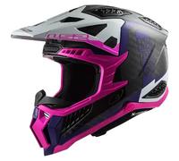 casque cross ls2 mx703 carbon x-force victory - rose XXL