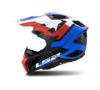 Casque Cross LS2 MX703 X-Force Blanc/Rouge/BleuM Blanc,Rouge,Bleu