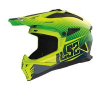 Casque Cross LS2 MX708 Fast II Duck Mat Vert Hi-Vis/Jaune Hi-VisM Mat Vert Hi-Vis,Jaune Hi-Vis