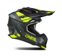 Oneal 2Series Spyde V23 Casque de motocross, noir-gris-jaune, taille 2XL
