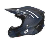 Oneal 5SRS Polyacrylite Spike Casque de motocross, blanc-bleu, taille M pour homme
