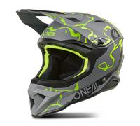 O'Neal Casque de motocross 1SRS Splash S26 Mat gris clair/jaune néon Taille S