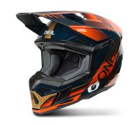 O'Neal casque de motocross 3SRS Haze S26 XXL Bleu/Orange/Or