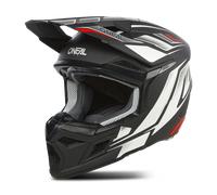 Oneal 3SRS Vertical Casque de motocross, noir-blanc-rouge, taille M