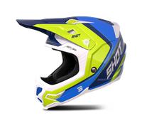 Shot Core Fast Casque de motocross, bleu-jaune, taille M pour homme