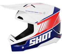 Casque cross SHOT FURIOUS PEAK brillant bleu-rouge S