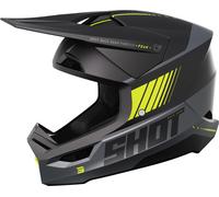 Casque cross SHOT FURIOUS PEAK gris mat-jaune fluo M