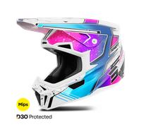 Shot Lite Racing Mips Casque de motocross, blanc-rose, taille L pour homme