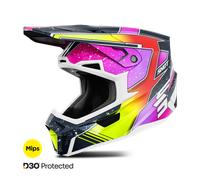 Casque Cross Shot Lite Devil Bleu/Jaune Néon NacréM Bleu,Jaune Néon Nacré