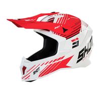 Casque cross Shot LITE FURY - WHITE RED GLOSSY 2025