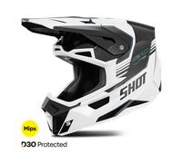 Shot Lite S10 Mips Casque de motocross, noir-blanc, taille XL pour homme