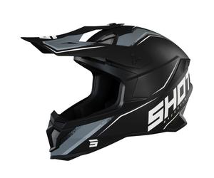 Casque cross Shot LITE PRISM - BLACK WHITE MATT 2025