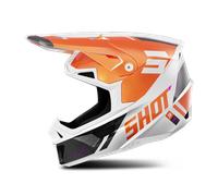 Shot Lite Ultra Casque de motocross, blanc-orange, taille M pour homme