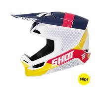 Casque Cross Shot Race Mips® Ridge Blanc/Rouge/Bleu/JauneS Blanc,Rouge,Bleu,Jaune