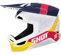 Casque cross SHOT RACE RIDGE brillant rouge-bleu S