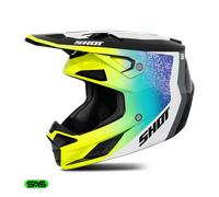 Shot Casque Cross Speed Hybrid Atomic Jaune néon brillant Taille L Homme