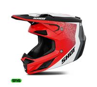 Shot Casque de motocross Speed Hybrid – Rouge brillant – Taille L – Homme