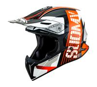 Suomy X-Wing Amped E06 Casque de motocross, noir-blanc-orange, taille L